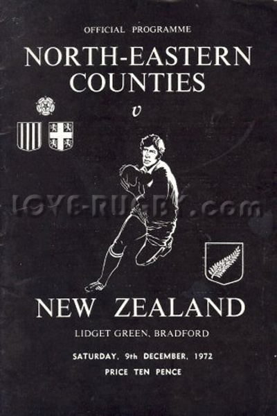 1972 North-Eastern Counties v New Zealand  Rugby Programme